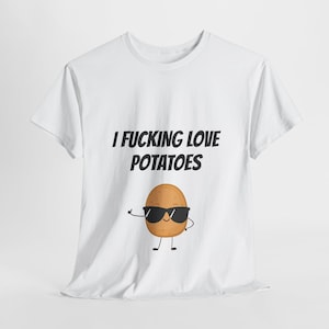Funny Potato Graphic Unisex Tee, Humorous Foodie T-Shirt image 1