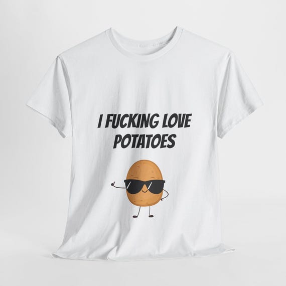 Funny Potato Love Unisex Tee, Humorous T-Shirt, Perfect for Foodies, Gift for Potato Lovers, Casual Everyday Wear