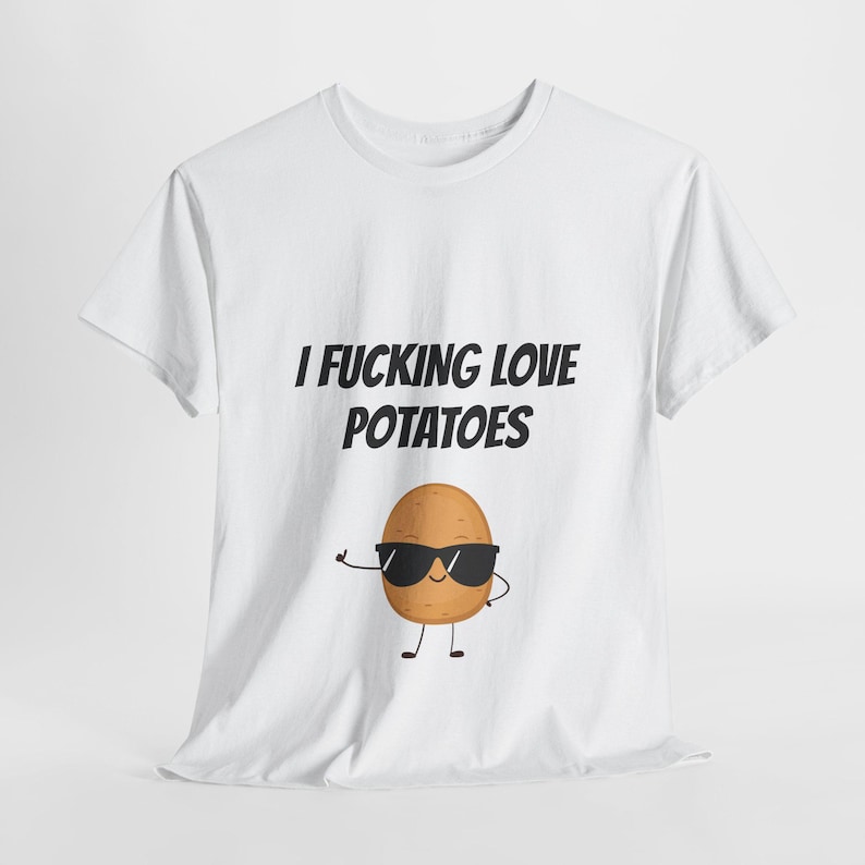 Funny Potato Graphic Unisex Tee, Humorous Foodie T-Shirt image 1