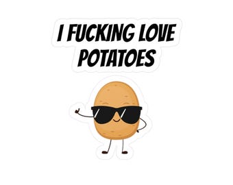 Sticker Dynasty Realistic Potato Sticker – Waterproof Vinyl, Humor Food Gift