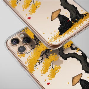 Clear Solitude in a Shower of Gold Phone Case Cover for iPhone 16 Pro Max 16e 15 Plus 13 12 Mini SE Samsung S25 S24 Google Pixel 10 9 6504