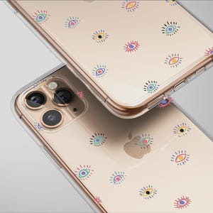 Clear A Constellation of Chromatic Eyes Phone Case Cover for iPhone 16 Pro Max 16e 15 Plus 13 12 Mini Samsung S25 S24 Google Pixel 10 9 6386