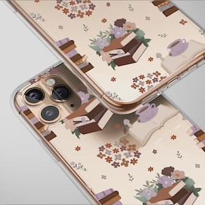 Clear A Garden of Literary Dreams Phone Case Cover for iPhone 16 Pro Max 16e 15 Plus 13 12 Mini SE Samsung S25 S24 Google Pixel 10 9 6792