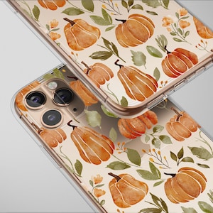 Clear Autumns Gentle Pumpkin Harvest Phone Case Cover for iPhone 16 Pro Max 16e 15 Plus 13 12 Mini SE Samsung S25 S24 Google Pixel 10 9 6791