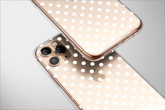 Clear Classic White Polka Dots Case Aesthetic Phone Cover For iPhone 16 Pro Max 16e 15 Plus 14 Mini SE XR XS Samsung S25 S24 S23 Pixel 9 8