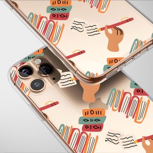 Clear Literary Notes Design Case Aesthetic Phone Cover For iPhone 16 Pro Max 16e 15 Plus 14 Mini SE XR XS Samsung S25 S24 S23 Pixel 9 8