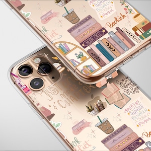 Clear Book Lover's Delight Case Aesthetic Phone Cover For iPhone 17 Pro Max 16e 16 Plus 15 Mini SE XR XS Samsung S25 S24 S23 Pixel 10 9 8