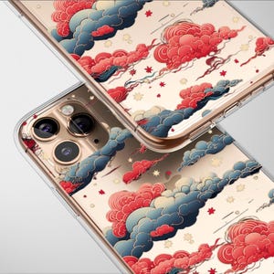 Clear Dreamy Clouds Starry Night Case Aesthetic Phone Cover For iPhone 16 Pro Max 16e 15 Plus 14 Mini SE XR XS Samsung S25 S24 S23 Pixel 9 8