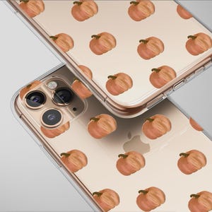 Clear Pretty Little Pumpkin Patch Phone Case Cover for iPhone 16 Pro Max 16e 15 Plus 13 12 Mini SE Samsung S25 S24 Google Pixel 10 9 6797