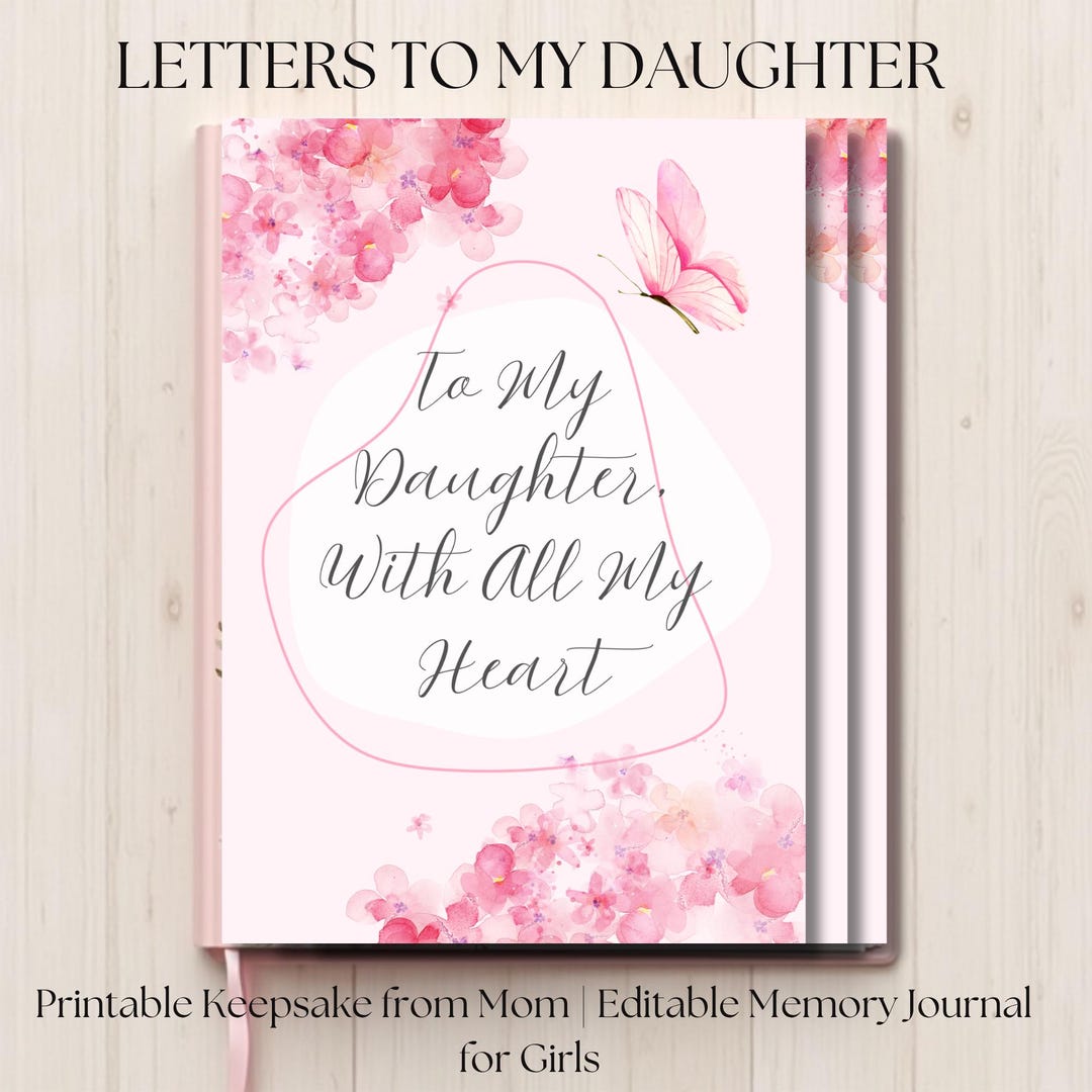 Letters to My Daughter: Printable Keepsake Journal (digital Download A4 ...