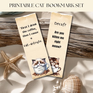 Cute Cat Bookmark, Feline Page Holder for Book Lovers, Cat Lover Gift, Animal Bookmark, Reading Accessory for Bookworms