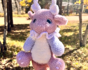 Handmade Crochet Wind Dragon Plushie - Crochet Stuffed Animal