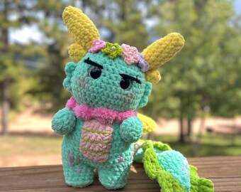 Handmade Crochet Water Dragon Plushie - Crochet stuffed animal