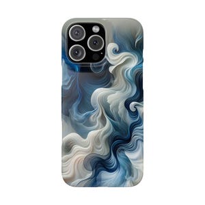 Ocean Waves Snap Case, Slim Phone Cover, Watercolor Design, Protective Phone Case, Beach Lover Gift