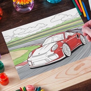 Supercars Kolorowanka PDF, + 45 Wysokiej Jakości Ilustrowanych, Do Wydrukowania Cyfrowego Pobrania w Domu, Idealna Na Prezenty I Do Szkoły