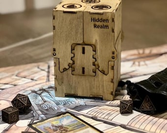 Deck Box mit Zahnradmechanismus & optionaler Anpassung - Passend für Sleeved Standard oder Kommandanten Deck