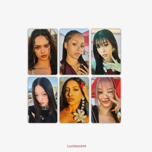 Katseye beautiful chaos photocards / Kpop double sided lomo cards / high quality / Megan / Sophia / Lara / Manon / Yoonchae / Daniela