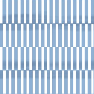 May include: A repeating pattern of vertical stripes in alternating shades of light blue and white. The stripes are evenly spaced, creating a clean and modern design. The pattern is suitable for various applications.