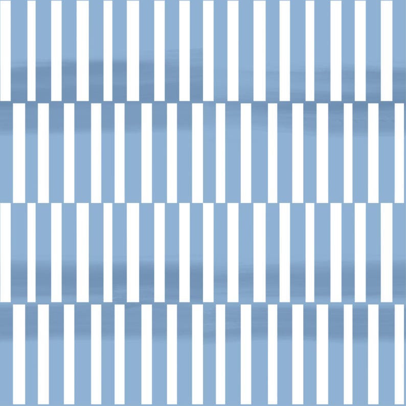 May include: A repeating pattern of vertical stripes in alternating shades of light blue and white. The stripes are evenly spaced, creating a clean and modern design. The pattern is suitable for various applications.