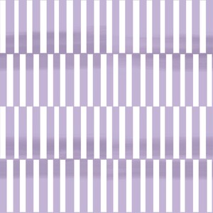 May include: A repeating pattern of vertical stripes in alternating shades of lavender and white. The stripes are evenly spaced, creating a clean and modern design. The color palette is soft and calming, suitable for various applications.