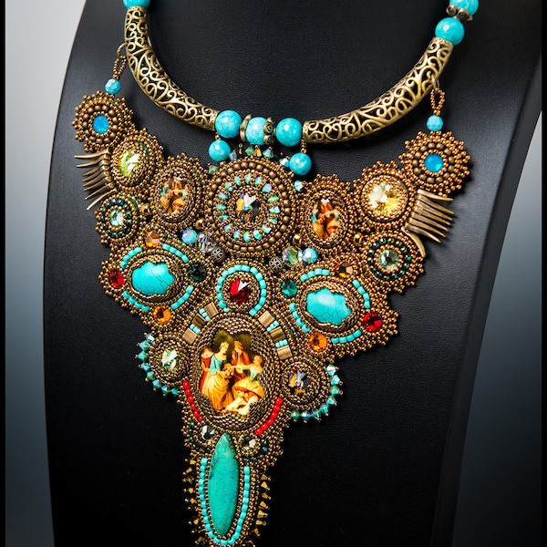 SALE. Take additional 50% off from original price. 2013 Saul Bell Design Award WINNER. Vintage Dark Gold Necklace