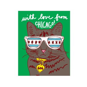Chicago Cat Art Print