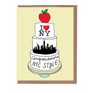 City Wedding Cake Card