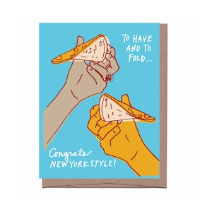 Faire-part de mariage new-yorkais à avoir et à plier