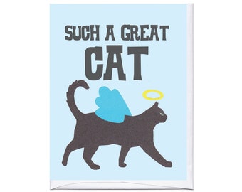 Angel Cat Sympathy Card