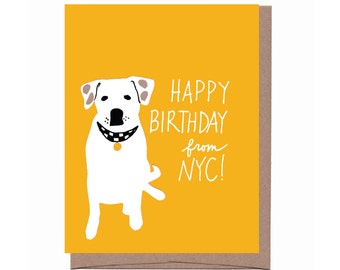 NYC Collar Birthday Card