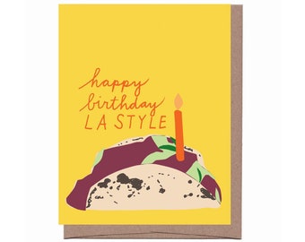 Tarjeta de cumpleaños de LA Taco