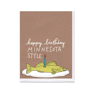 Minnesota Walleye Birthday Card