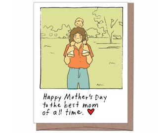 Best Mom of All Time Mother's Day Card