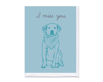 Miss You Dog Card