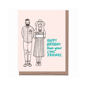Cartão de aniversário de amigos legais