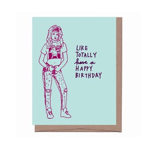 Carte d'anniversaire des années 80