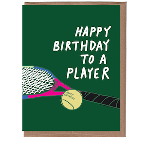Carte d'anniversaire tennis