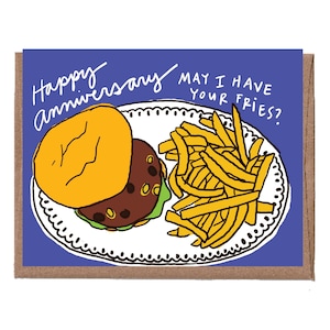 Carte d'anniversaire à gratter et à renifler des frites