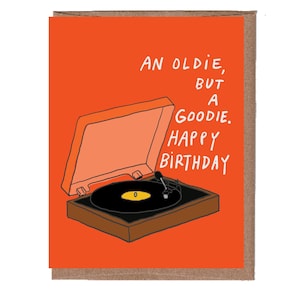 Vinyl verjaardagskaart oudje