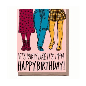 Tarjeta de cumpleaños de fiesta como si fuera 1994