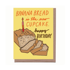Carte d'anniversaire pain aux bananes à gratter et à sentir