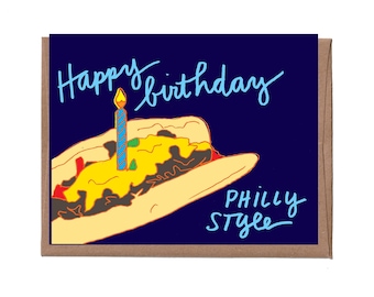 Philly Cheese Steak Birthday Card