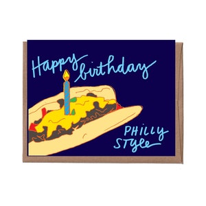 Cartão de aniversário Philly Cheese Steak