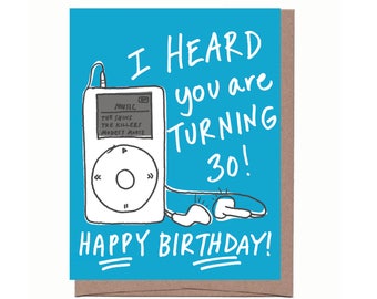 Digital 30th Birthday Card