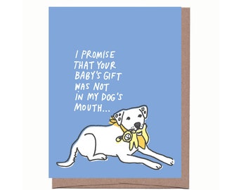 Dog Gift Baby Card