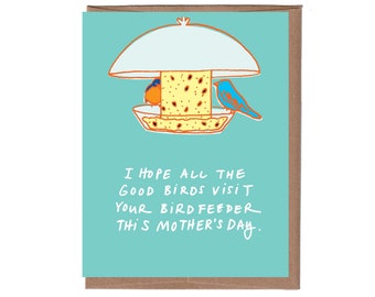 Bird Feeder Mother's Day Card