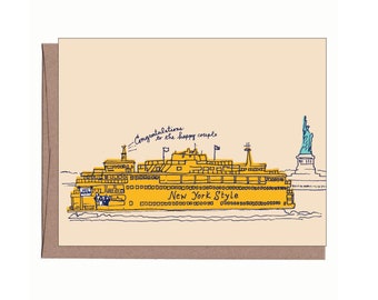 NYC Ferry Wedding Card