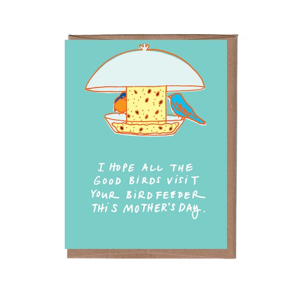 Bird Feeder Mother's Day Card