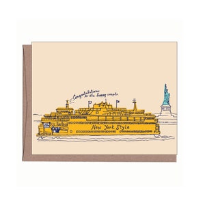 Cartão de casamento NYC Ferry