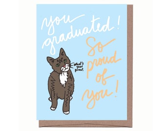 Cat Graduation Card